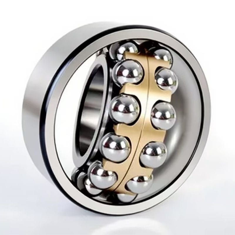 High-precision self-aligning ball bearing for industrial machinery, featuring automatic alignment and high radial load capacity