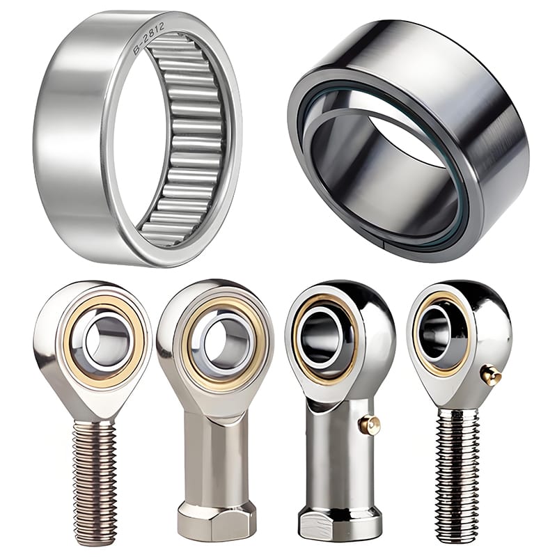 High-precision needle roller bearings and rod end joint bearings, widely used in automotive, robotics, and automation equipment, providing high load capacity and flexible oscillation