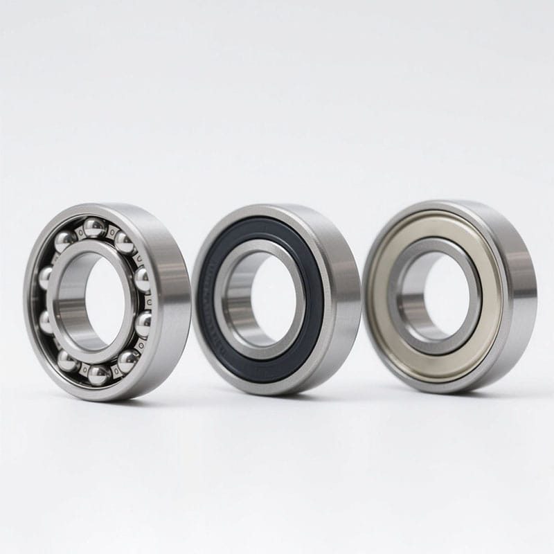 6000 Series Deep Groove Ball Bearings with Optional Sealing – Open Type, 2RS Rubber Seal, and ZZ Metal Shield Configurations Available